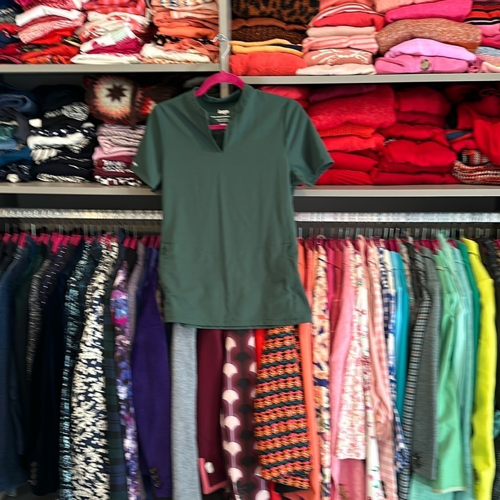 Lago green scrub top